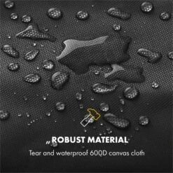 Tomahawk Wetterschutzhaube 600D Canvas 30/70% PE/PVC Schwarz -Warmekuche Pro Geschaft 10034713 yy 0003 logo Klarstein Tomahawk Wetterschutzhaube 140cm