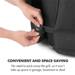 Tomahawk Wetterschutzhaube 600D Canvas 30/70% PE/PVC Schwarz -Warmekuche Pro Geschaft 10034713 yy 0006 logo Klarstein Tomahawk Wetterschutzhaube 140cm