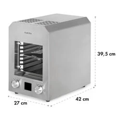 Hannibal Hochtemperaturgrill Indoor 2.200W 850°C Edelstahl Silber -Warmekuche Pro Geschaft 10034803 yy 0009 logo Klarstein Hannibal Hochtemperaturgrill silber