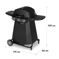 Vanquish Gasgrill 3 Edelstahlbrenner 3 X 3 KW 63,5 X 45 Cm Grillfläche -Warmekuche Pro Geschaft 10034805 yy 0009 logo Klarstein Vanquish Gasgrill schwarz