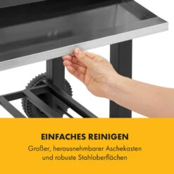 Meat Machine Holzkohlegrill BBQ 45x32,5cm Thermometer Bodenrollen -Warmekuche Pro Geschaft 10034819 de 0008 logo