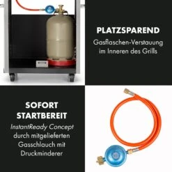Valkyrie Gasgrill 3x3,2 + 2,9 KW Sichtfenster 54x42 Cm Grill Edelstahl -Warmekuche Pro Geschaft 10034845 de 0007 logo