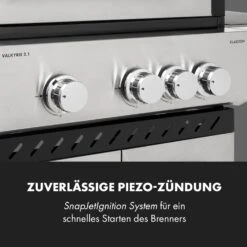 Valkyrie Gasgrill 3x3,2 + 2,9 KW Sichtfenster 54x42 Cm Grill Edelstahl -Warmekuche Pro Geschaft 10034845 de 0009 logo