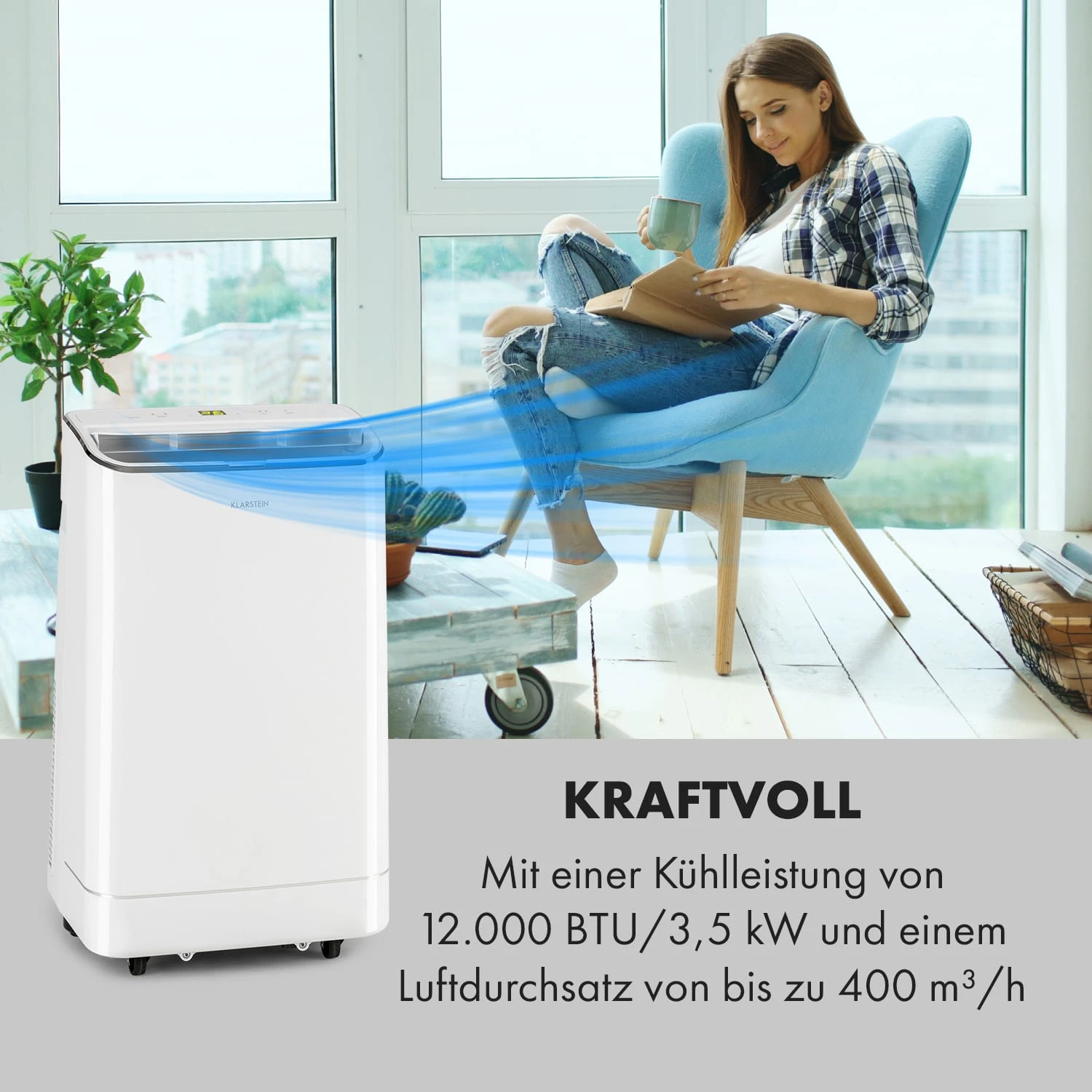 Iceblock Klimaanlage 3-in-1 12.000 BTU/3,5 KW 400 M³/h Max. 2 Iceblock Klimaanlage 3-in-1 12.000 BTU/3,5 KW 400 M³/h Max. – Bild 2
