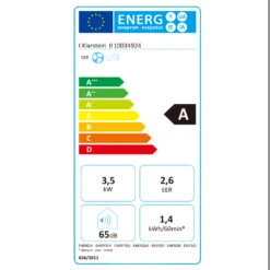 Iceblock Klimaanlage 3-in-1 12.000 BTU/3,5 KW 400 M³/h Max. 19 Iceblock Klimaanlage 3-in-1 12.000 BTU/3,5 KW 400 M³/h Max. -Warmekuche Pro Geschaft 10034924 energy label