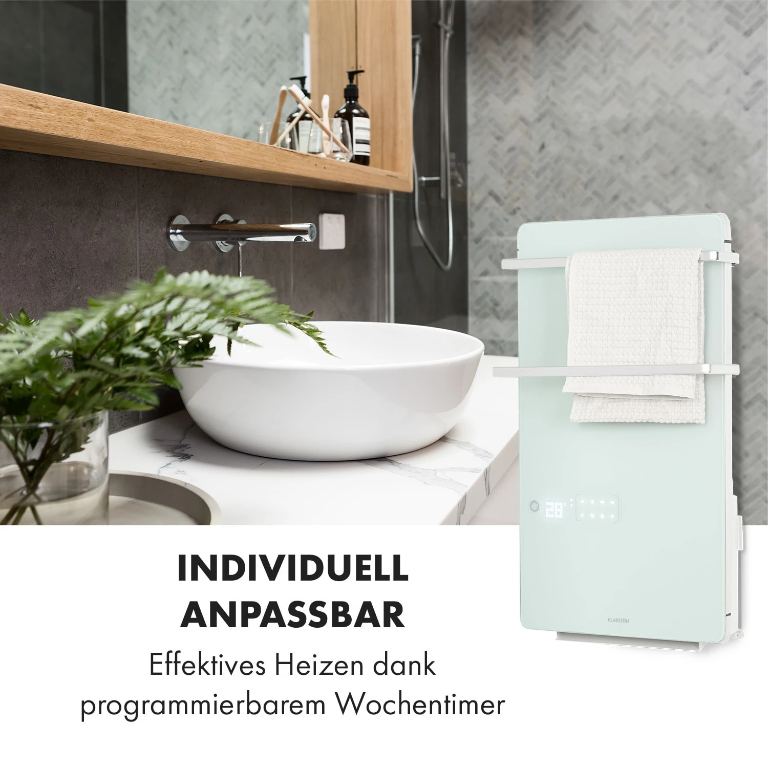 Hot Spot Crystal Flow Badheizer 45x82cm 36m² 2000W 5-40°C LED 7 Hot Spot Crystal Flow Badheizer 45x82cm 36m² 2000W 5-40°C LED – Bild 7