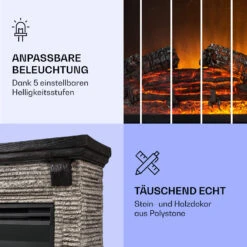 Etna Elektrokamin 1800W Wochentimer Fernbedienung LED -Warmekuche Pro Geschaft 10035043 de 0005 logo