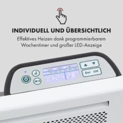 Klarstein Hot Spot Slimcurve Double Wave 2-in-1 Heizgerät 1000W Wochentimer Weiß 12 Klarstein Hot Spot Slimcurve Double Wave 2-in-1 Heizgerät 1000W Wochentimer Weiß -Warmekuche Pro Geschaft 10035059 de 0004 logo