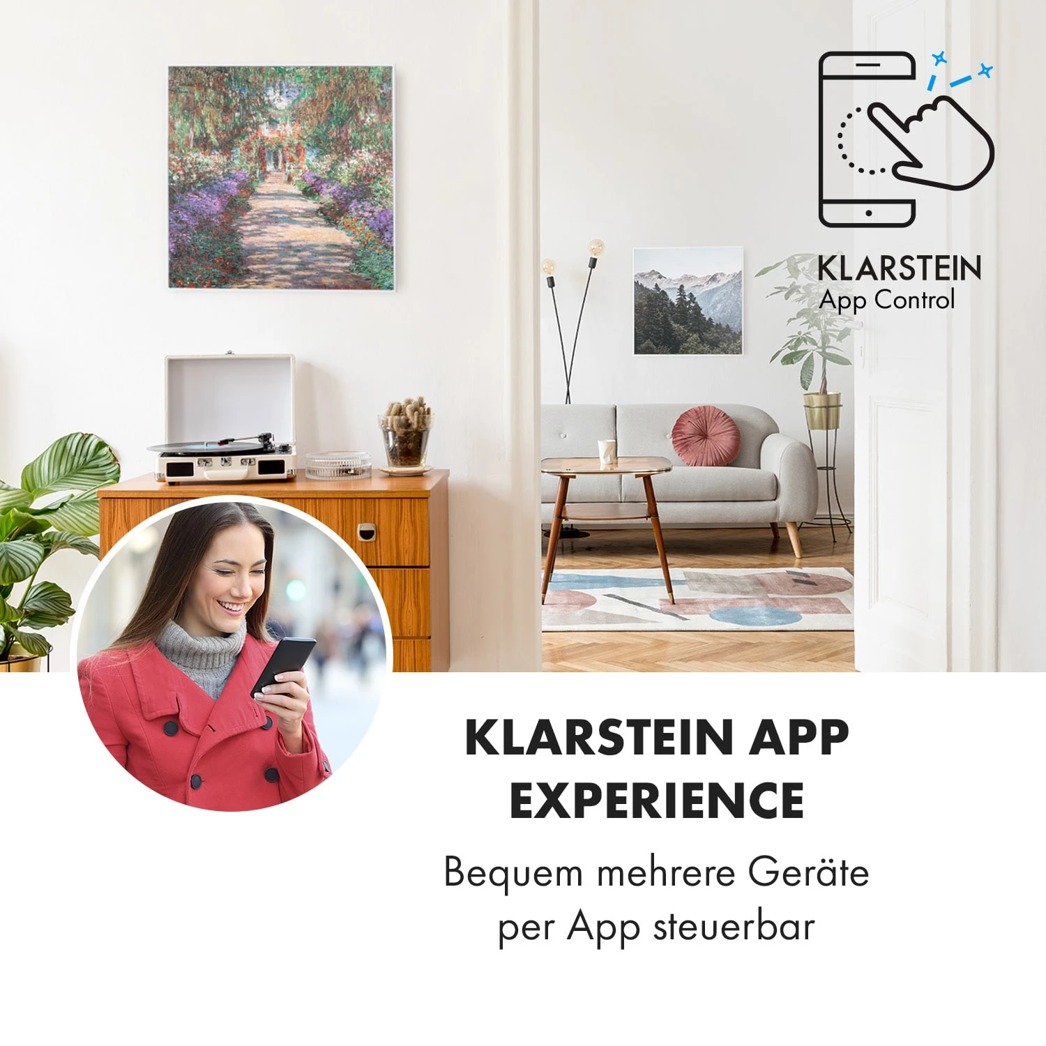 Wonderwall Air Art Smart Infrarotheizung 60x60cm 350W Wandinstallation App-Steuerung Gartenweg 2 Wonderwall Air Art Smart Infrarotheizung 60x60cm 350W Wandinstallation App-Steuerung Gartenweg – Bild 2