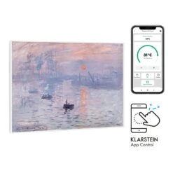 Wonderwall Air Art Smart Infrarotheizung 80x60cm 500W Wandmontage Sonnenaufgang