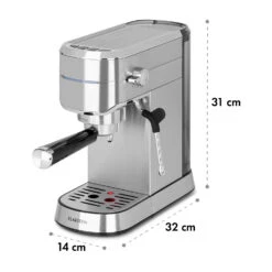 Futura Espressomaker 20 Bar 1450 Watt 20 Bar Wassertank: 1,25 Liter Rostfreier Edelstahl -Warmekuche Pro Geschaft 10035183 yy 0010 logo
