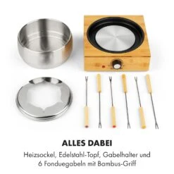 Bambus Fondue Edelstahl-Topf 800W 9 Bambus Fondue Edelstahl-Topf 800W -Warmekuche Pro Geschaft 10035221 de 0004 logo