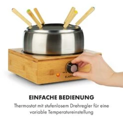 Bambus Fondue Edelstahl-Topf 800W 10 Bambus Fondue Edelstahl-Topf 800W -Warmekuche Pro Geschaft 10035221 de 0005 logo