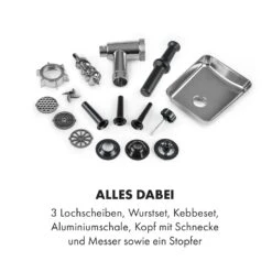 Kraftprotz Elektrischer Fleischwolf 700 W Kupfermotor Hack Wurst Kebbe Edelstahl -Warmekuche Pro Geschaft 10035233 de 0006 logo