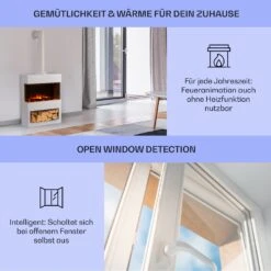 Zermatt Elektrischer Kamin 900/1800W Thermostat Flammenillusion -Warmekuche Pro Geschaft 10035264 de 0004 usp