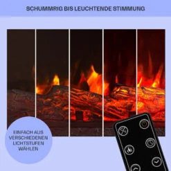 Zermatt Elektrischer Kamin 900/1800W Thermostat Flammenillusion -Warmekuche Pro Geschaft 10035264 de 0007 usp