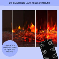 Zermatt Elektrischer Kamin 900/1800W Thermostat Flammenillusion -Warmekuche Pro Geschaft 10035265 de 0007 usp