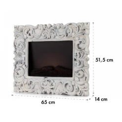 Alpbach Snow Elektrischer Kamin 1800W 2 Heizstufen 65 Cm Weißer Rahmen -Warmekuche Pro Geschaft 10035315 yy 0008 logo Klarstein Alpbach Snow Elektrischer Kamin weiss