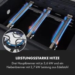 Kingsville Smoker Kombigrill Gas Kohle Smoker 13,5kW 3+1 Brenner 15 Kingsville Smoker Kombigrill Gas Kohle Smoker 13,5kW 3+1 Brenner -Warmekuche Pro Geschaft 10035409 de 0005 logo