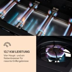 Valdosta 4.1 Gasgrill 4 X 2,8 KW + 2,5 KW Brenner Edelstahl Mobil -Warmekuche Pro Geschaft 10035415 de 0004 logo