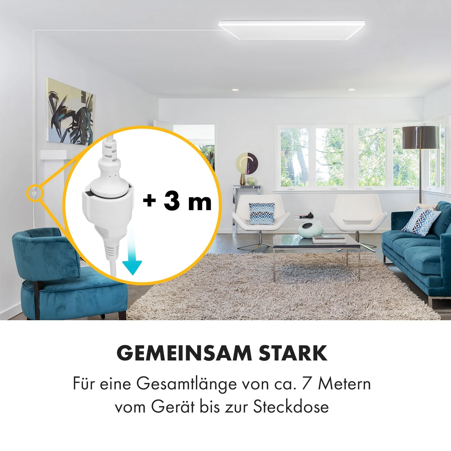 Midnight Sun Decken-Infrarotheizung 3 Meter Verlängerungskabel 2 Midnight Sun Decken-Infrarotheizung 3 Meter Verlängerungskabel – Bild 2