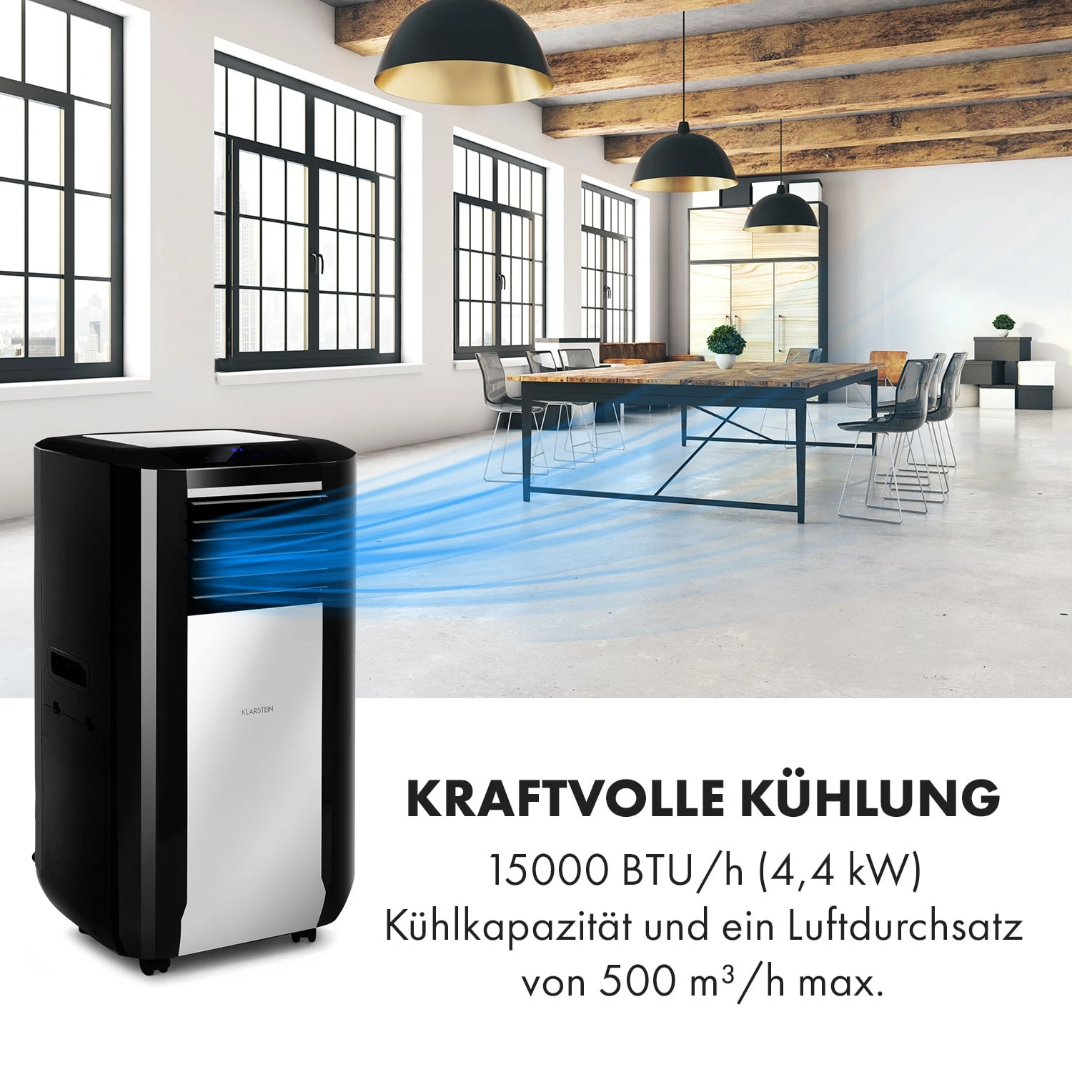 Max Breeze Smart Mobile Klimaanlage 15000 BTU/h (4,4 KW) EEC A 3 Max Breeze Smart Mobile Klimaanlage 15000 BTU/h (4,4 KW) EEC A – Bild 3