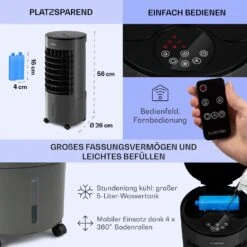 Skypillar 3-in-1 Luftkühler Ventilator 5L Fernbedienung Touch-Panel -Warmekuche Pro Geschaft 10035795 de 0006 usp