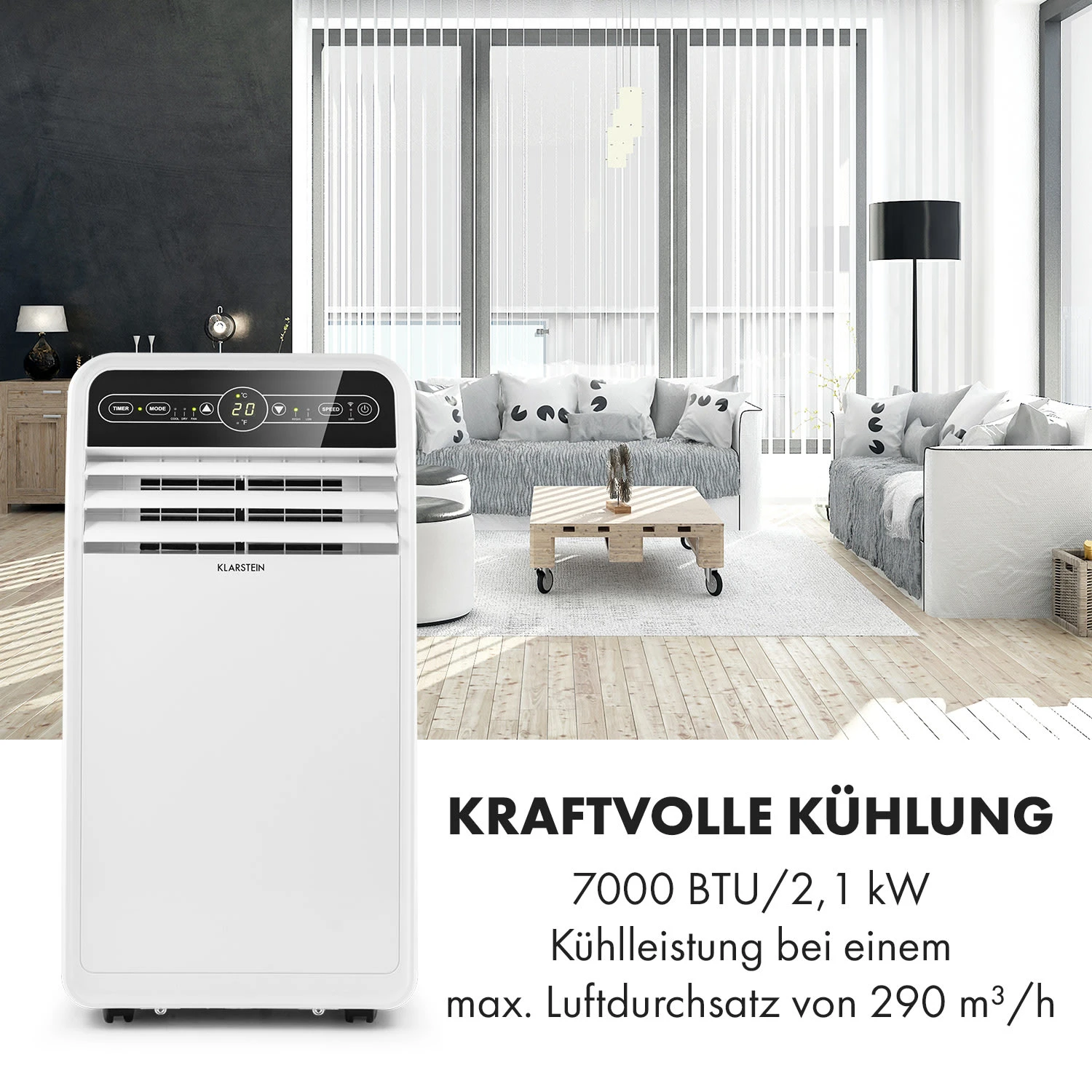 Metrobreeze New York Smart 7k Mobile Klimaanlage 7000 BTU/2,1 KW 3 Metrobreeze New York Smart 7k Mobile Klimaanlage 7000 BTU/2,1 KW – Bild 3