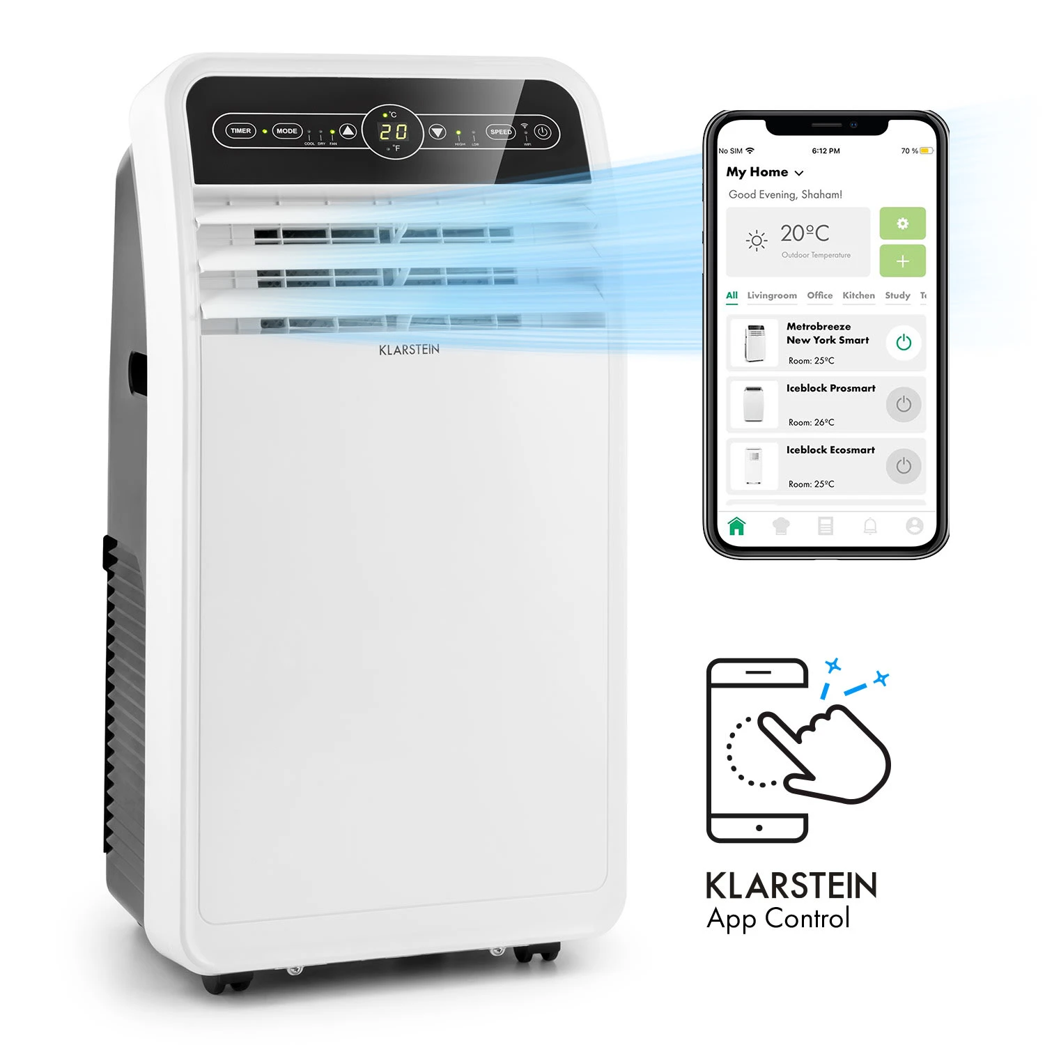 Metrobreeze New York Smart 7k Mobile Klimaanlage 7000 BTU/2,1 KW 1 Metrobreeze New York Smart 7k Mobile Klimaanlage 7000 BTU/2,1 KW