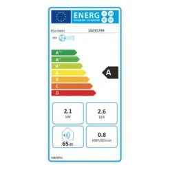 Metrobreeze New York Smart 7k Mobile Klimaanlage 7000 BTU/2,1 KW -Warmekuche Pro Geschaft 10035799 energy label