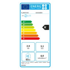 Metrobreeze Rom Smart Mobile Klimaanlage 10.000 BTU 3 KW Fernbedienung -Warmekuche Pro Geschaft 10035804 energy label