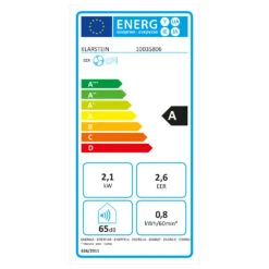Pure Blizzard Smart 7k Mobile Klimaanlage 7000BTU/2,1 KW Fernbedienung -Warmekuche Pro Geschaft 10035806 energy label