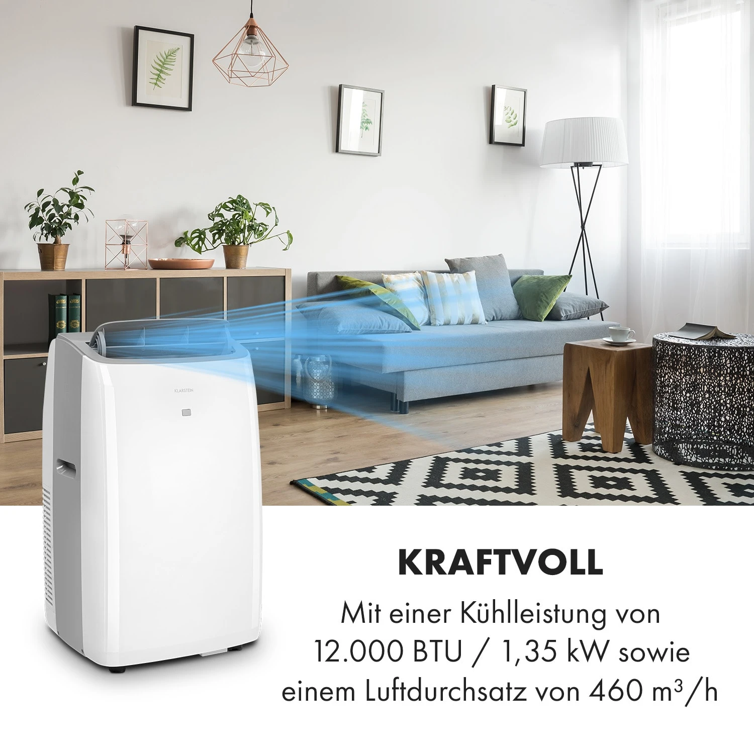 Grandbreeze Eco 12K Klimaanlage 3-in-1 460 M³/h 12.000 BTU/1,35 KW 2 Grandbreeze Eco 12K Klimaanlage 3-in-1 460 M³/h 12.000 BTU/1,35 KW – Bild 2