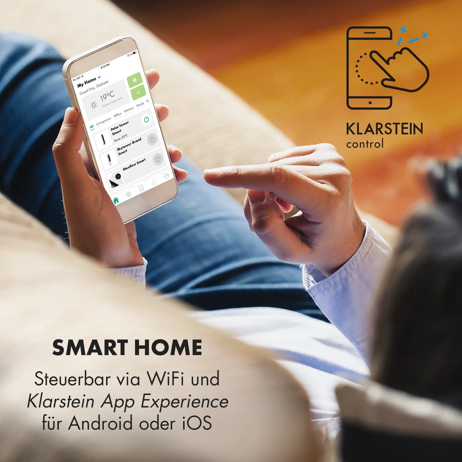 Polar Tower Smart Ventilator Luftkühler 7L 85W Fernbedienung Eispack 3 Polar Tower Smart Ventilator Luftkühler 7L 85W Fernbedienung Eispack – Bild 3