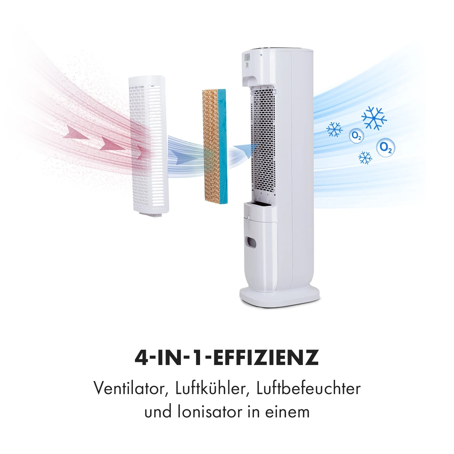 Polar Tower Smart Ventilator Luftkühler 7L 85W Fernbedienung Eispack 7 Polar Tower Smart Ventilator Luftkühler 7L 85W Fernbedienung Eispack – Bild 7