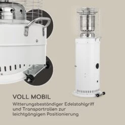 Heatwave Gasheizstrahler 10 KW (728 G/h) Bodenrollen Schutzcover Piezozündung -Warmekuche Pro Geschaft 10035959 de 0003 logo