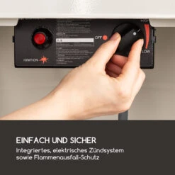 Goldflame Terrassenheizstrahler Gasheizer 11,2 KW Temperglas Mobil Edelstahl -Warmekuche Pro Geschaft 10035962 de 0003 logo