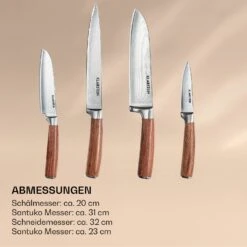 Kaito Damaszener Messerset 4-teilig Extra Scharf Griffe Aus Rosenholz -Warmekuche Pro Geschaft 10036059 de 0006 logo