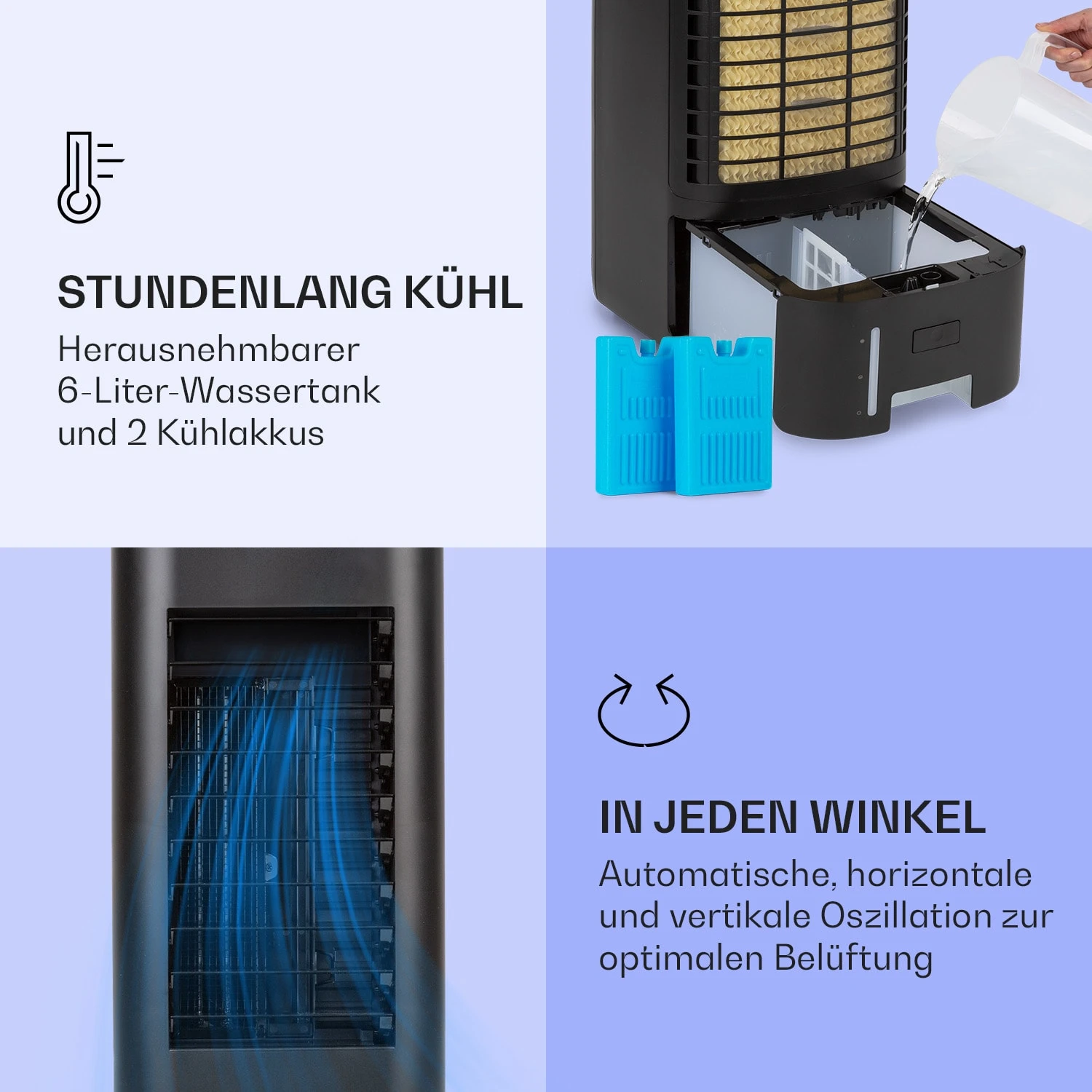 IceWind Max 3-in-1 Luftkühler 330 M³/h 60W 6 Ltr Timer Fernbedienung 5 IceWind Max 3-in-1 Luftkühler 330 M³/h 60W 6 Ltr Timer Fernbedienung – Bild 5