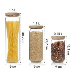 Glaswerk Lovage Vorratsgläser 0,75 1,1 1,5 L 3er Set Borosilikatglas Akazienholzdeckel Silikon 15 Glaswerk Lovage Vorratsgläser 0,75 1,1 1,5 L 3er Set Borosilikatglas Akazienholzdeckel Silikon -Warmekuche Pro Geschaft 10036372 yy 0008 logo