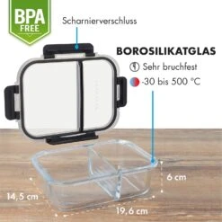 Glaswerk Jardine Frischhaltedosen 3er Set 2 Kammern 1040 Ml Borosilikatglas Deckel -Warmekuche Pro Geschaft 10036376 de 0007 logo