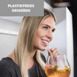 Glaswerk Frezzeria Glasstrohhalme 7 Stück 0,8 X 15 Cm (ØxH) Holzhalterung Bürste -Warmekuche Pro Geschaft 10036379 de 0003 logo