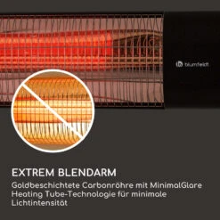 Dark Wave Stand Infrarot-Heizstrahler 2000W Goldbeschichtete Carbonröhre IP65 Standfuß -Warmekuche Pro Geschaft 10037729 de 0005 logo