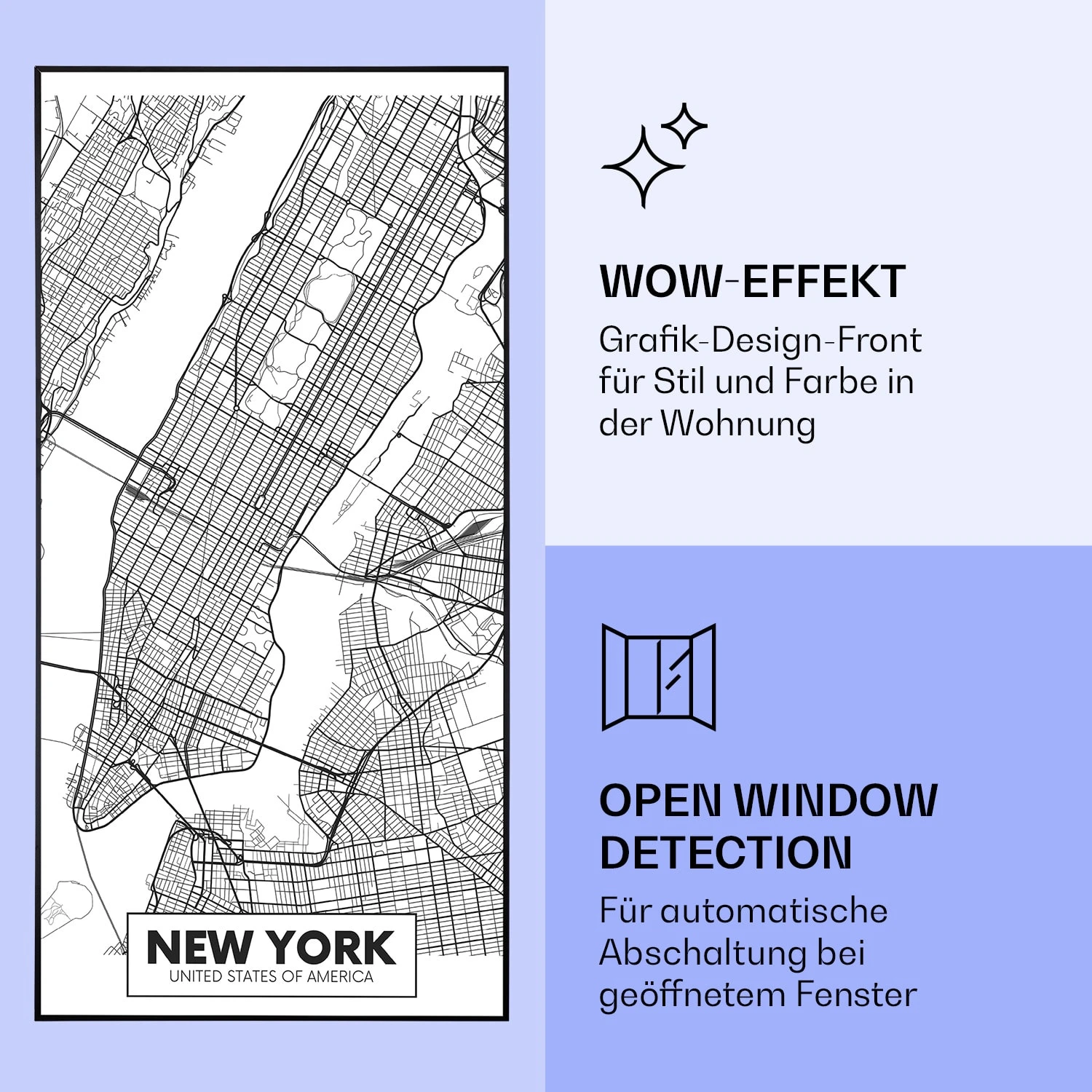 Wonderwall Air Art Smart Infrarotheizung Map New York 60x120cm 700W 6 Wonderwall Air Art Smart Infrarotheizung Map New York 60x120cm 700W – Bild 6