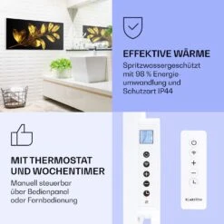 Wonderwall Air Art Smart Infrarotheizung Goldenes Blatt 120x60cm 700W 11 Wonderwall Air Art Smart Infrarotheizung Goldenes Blatt 120x60cm 700W -Warmekuche Pro Geschaft 10037920 de 0004 logo