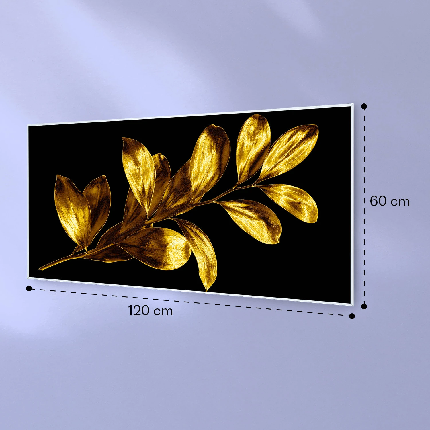 Wonderwall Air Art Smart Infrarotheizung Goldenes Blatt 120x60cm 700W 7 Wonderwall Air Art Smart Infrarotheizung Goldenes Blatt 120x60cm 700W – Bild 7