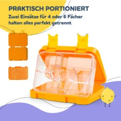 Schmatzfatz Junior Lunchbox 6 Fächer 21,3 X 15 X 4,5 Cm (BxHxT) -Warmekuche Pro Geschaft 10037943 de 0004 usp