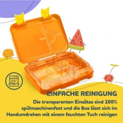 Schmatzfatz Junior Lunchbox 6 Fächer 21,3 X 15 X 4,5 Cm (BxHxT) -Warmekuche Pro Geschaft 10037943 de 0005 usp