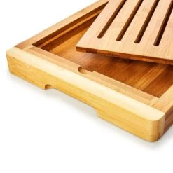 Brotschneidebrett Mit Krümelfach Bambus 38 X 3 X 25,5 Cm (BxHxT) Recycelbar -Warmekuche Pro Geschaft 10038056 yy 0003 logo