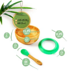 Kindergeschirr Mit Bambusschale Und Löffel 400 Ml Inkl. Saugnapf Ø: 13,7 Cm -Warmekuche Pro Geschaft 10038058 yy 0006 logo